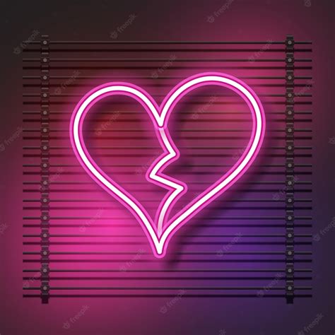 Premium Vector Love Neon Sign Love Neon Sign Pink Heart Neon Sign