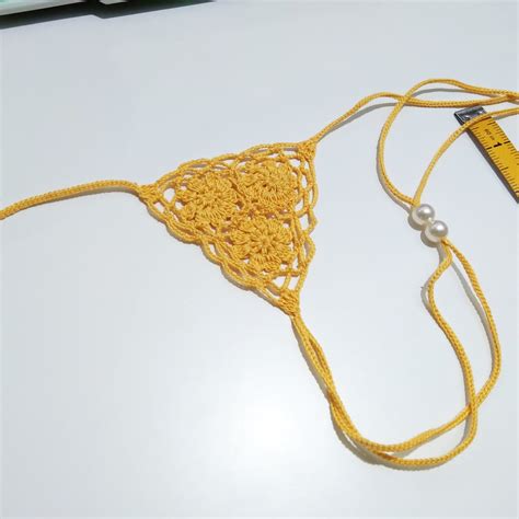Extreme Micro G String Bikini Crochet See Through Bikini Tiny Bikini