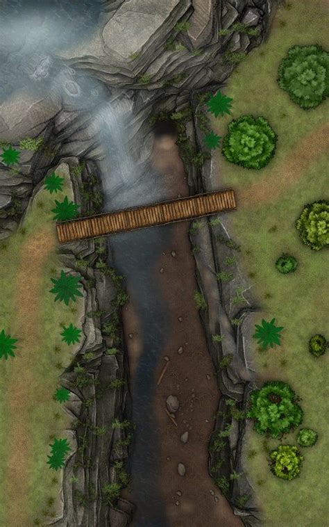 The Gorge 25x40 Battlemaps In 2021 Dungeon Maps Adventure Map