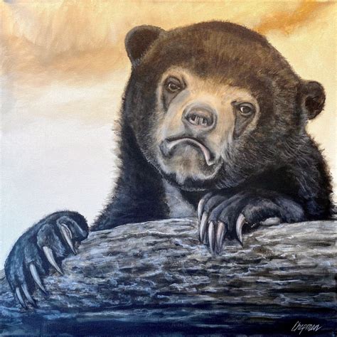 Sad Bear Confession Bear Meme Painting In Acrylic 24 X 24 Etsy