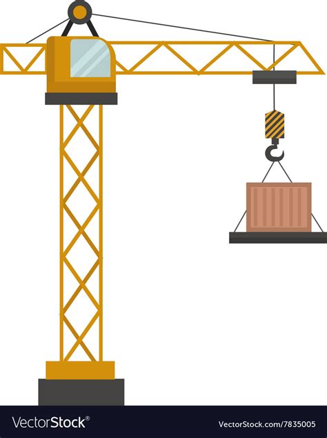 Construction Crane Royalty Free Vector Image Vectorstock