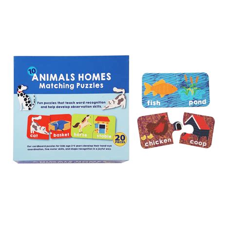 Puzzles - Matching Animal Homes (20pc) - Bonanza Medical and Wholesalers