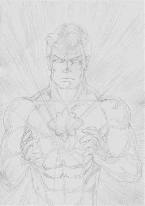 Captain Atom Sketch By Leodinizart On Deviantart
