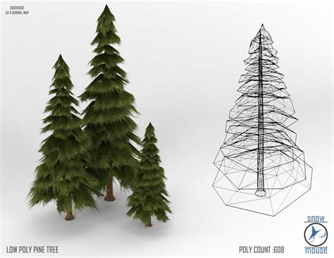 Low Poly Pine By Thesnowmouse On Deviantart Tree Textures