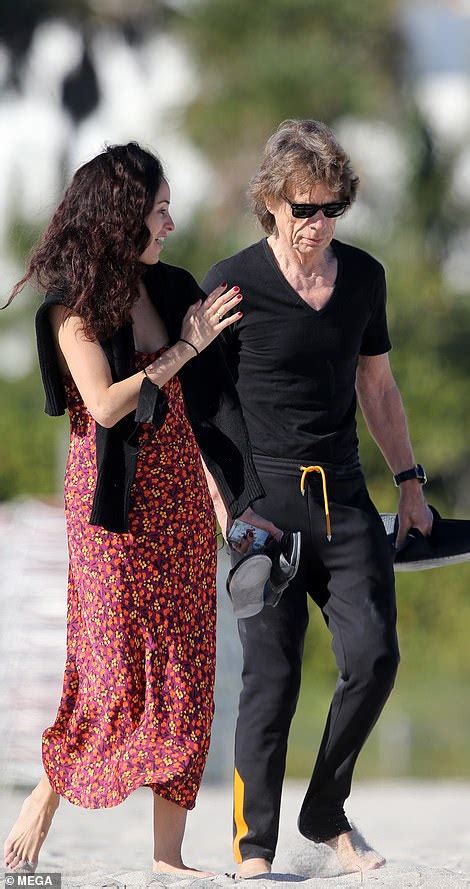 mick jagger 78 and girlfriend melanie hamrick 34 hit the beach big world news