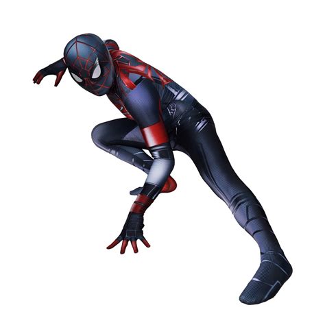 Miles Morales Advanced Tech Suit Cosplay Costume Detached Mask Etsy