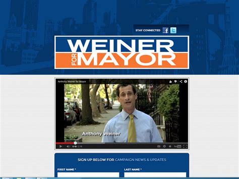 Weiner Launches Bid For Mayor Via Youtube Crain S New York Business
