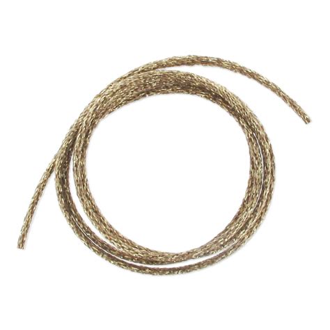 Bronze Cord 2mm With Gold Tone Thread X 1m Perles And Co