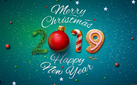 Free Download Merry Christmas 2019 Happy New Year Wallpapers