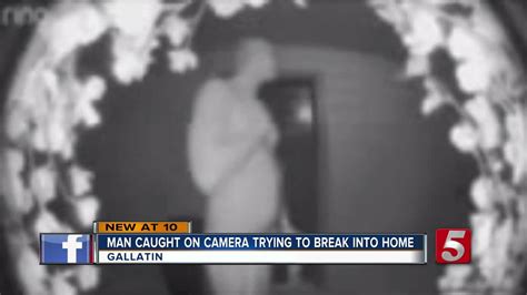 Man Caught On Security Camera Trying To Break Into Home