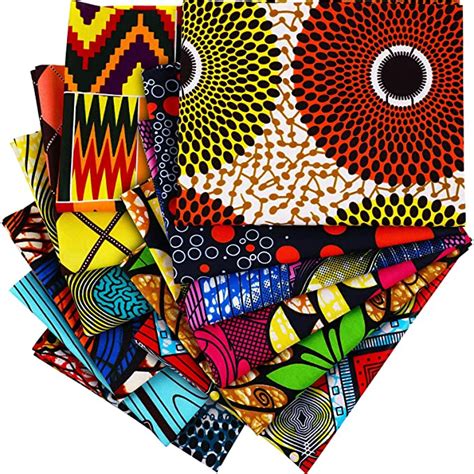 12 Pieces African Fabric Fat Quarters African Ankara Wax Print Fabric