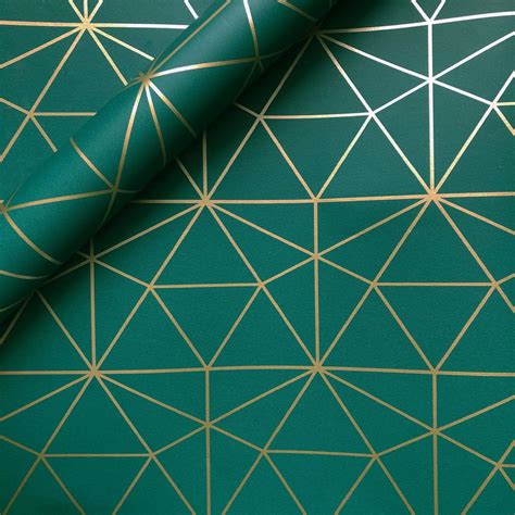 Geometric Wallpaper Apex Metro Clifton Trellis Metallic Rose Gold