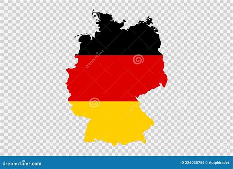 Germany Flag On Map Isolated On Png Or Transparent Backgroundsymbol Of