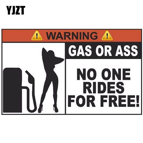 Buy Yjzt 16199cm Warning Gas Or Ass No Free Rides