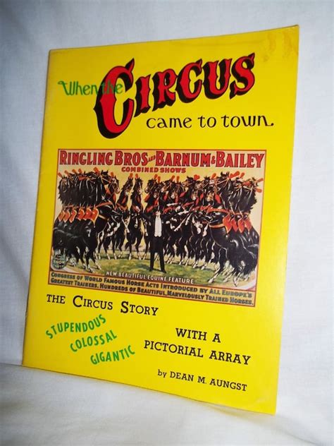 Rare Vintage Circus Book When The Circus Came To Town By Dean Etsy