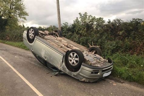 Shocking Picture Shows How Driver Under The Influence Flipped A Car