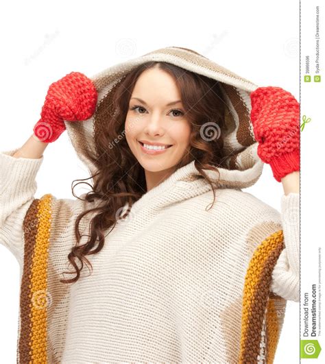 Beautiful Woman In White Sweater Stock Photo Image Of Alluring
