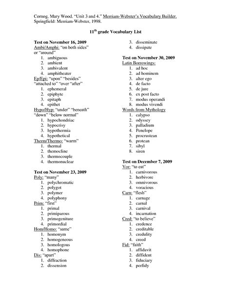 Printable 7th grade vocabulary worksheets : 16 Best Images of 10th Grade Vocabulary Worksheets - 10th ...