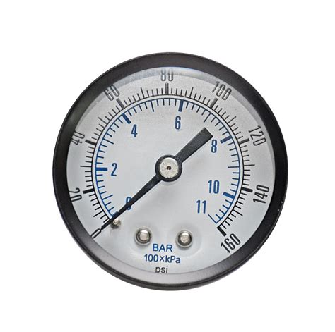 18 Npt 0 160 Psi 0 11bar Brass Pressure Gauge Controlair