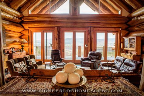 Log Cabin Style Living Room And Loft Designs Bc Canada