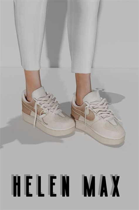 𝐇𝐞𝐥𝐞𝐧 𝐌𝐚𝐱 𝐁𝐞𝐢𝐠𝐞 𝐍𝐢𝐤𝐞 Helen Max Sims 4 Cc Shoes Sims 4 Toddler