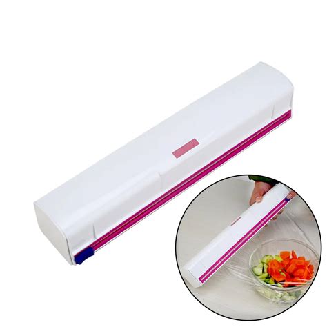 Kitchen Tool Plastic Food Wrap Cling Film Dispenser Aluminum Foil Wax