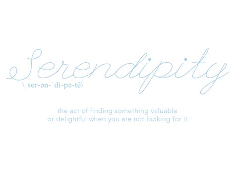 Serendipity Text Graphic Good Fortune Luck Coincidences