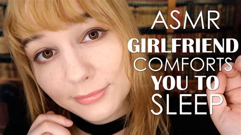 asmr girlfriend comforts you to sleep roleplay ~ smooches face touching affirmations napping