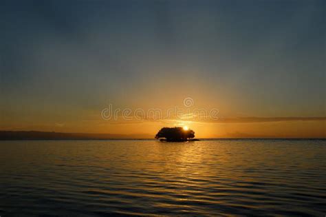 Tropical Sunrise Over Island Stock Image Image Of Picturesque Island