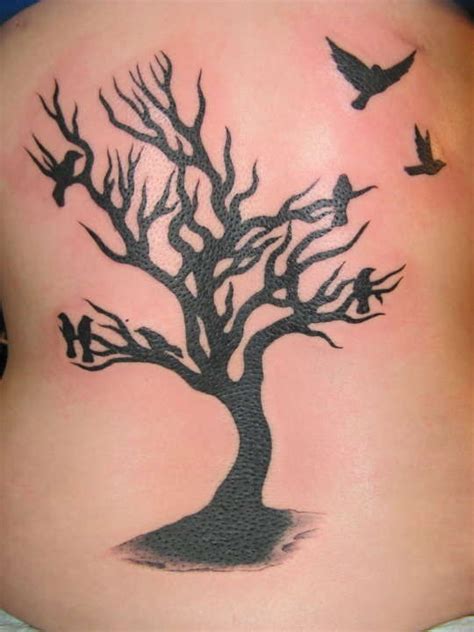 Girls Tree Tattoo Designs For 2011 Gorgeous Back Tree Tattoo Design For