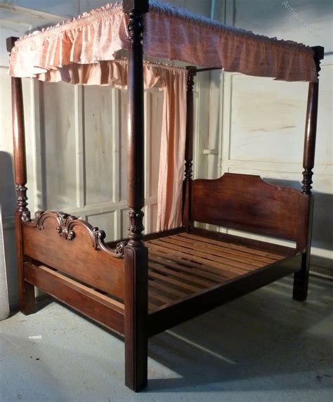 Charming Victorian Mahogany Four Poster Bed Antiques Atlas