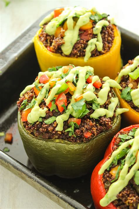 Mexican Quinoa Stuffed Peppers From The Fitchen