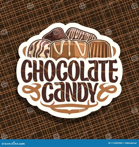 Vector Logo For Chocolate Candy Stock Vector Illustration Of Group
