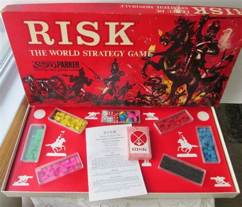 Risk Board Game W Wood Pieces Parker Bros World Strategy 1959 Etsy