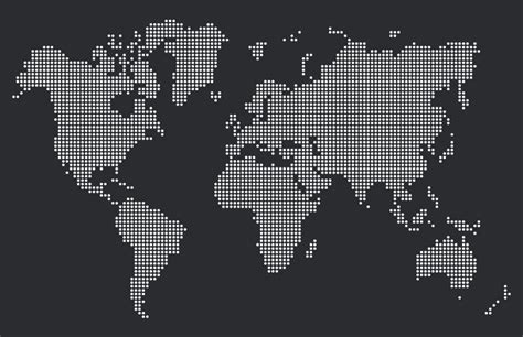 Dotted World Map Vectors — Medialoot