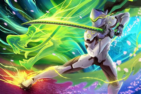 Dragon Blade Genji Overwatch Hd Wallpaper By Eric Proctor