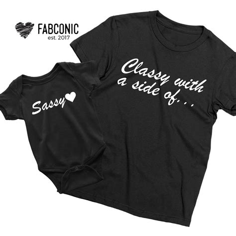 classy with a side of sassy mother daughter shirts mother etsy