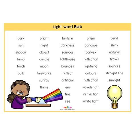 Bring Some Light To Your Lessons With This Unique Word Bank Resource
