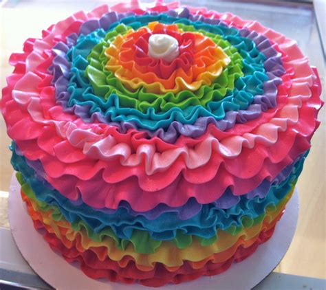 Rainbow Ruffle Cake Hayley Cakes And Cookies Hayley Cakes And Cookies