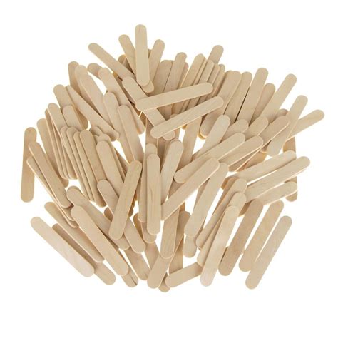 100 Pcs Craft Wooden Stick Diy Popsicle Stick Original Timber Stick Ice