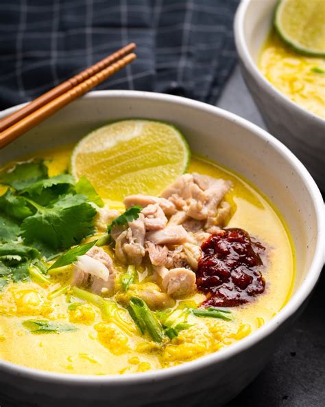 Indonesian Coconut And Turmeric Chicken Noodle Soup ‘soto Ayam Coconut And Turmeric Chicken