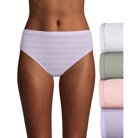 Hanes Hanes Ultimate Women S Breathable Comfort Flex Fit Hi Cut Underwear 4 Pack Walmart