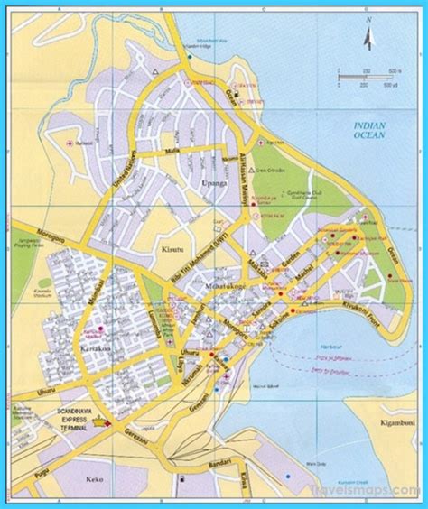 Map Of Dar Es Salaam Travelsmapscom