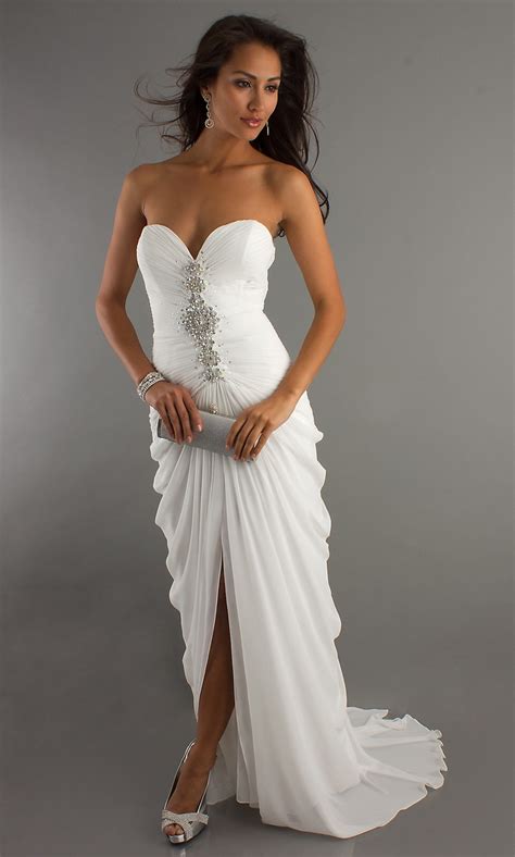 Long White Formal Gown By Shimmer Prom Dresses Long White Prom Dress Long Dresses