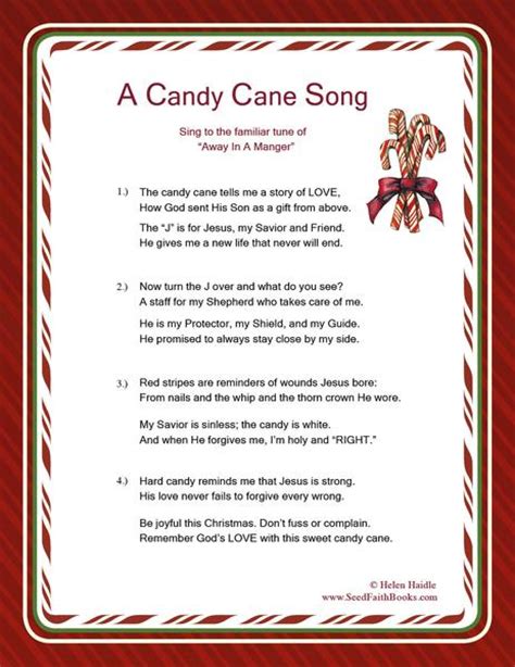 Share poems, lyrics, short stories and spoken word poetry. Meaning of the Candy Cane - PDF | Seed Faith Books
