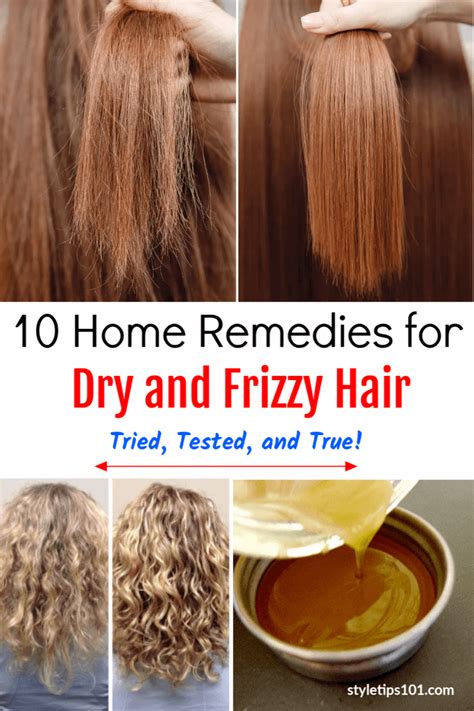My hair is very thick, frizzy, and has a natural wave. 10 Home Remedies for Dry and Frizzy Hair | Dry hair treatment