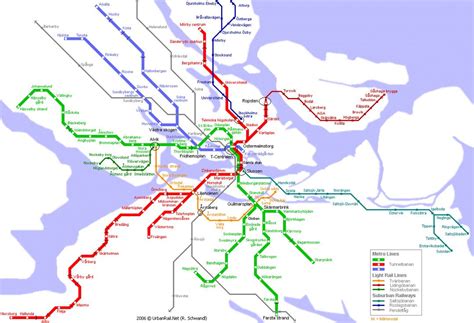 Detailed Metro Map Of Stockholm City Stockholm Sweden Europe