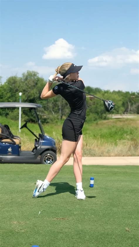 Grace Charis Hits Course Showing Off Impressive Golf Technique As