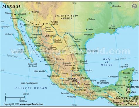 25 Physical Map Of Mexico Maps Online For You
