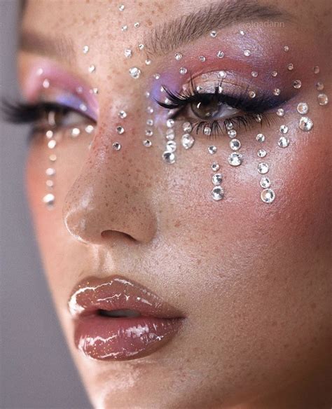 Euphoria Makeup Look Rhinestone Makeup Gem Makeup Crystal Makeup Makeup Looks